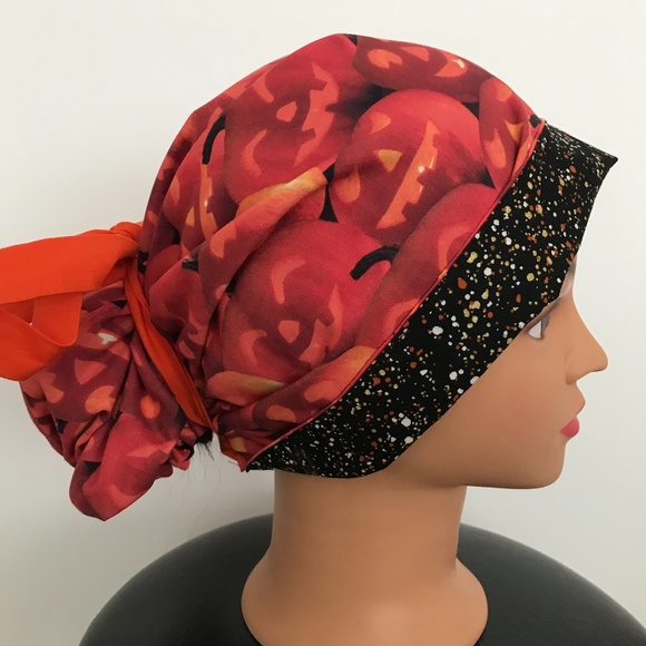 Scrub CAP/HAT *Reversible *Long Ties *Halloween - Picture 3 of 16